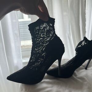 Steve madden lace sock stilettos
